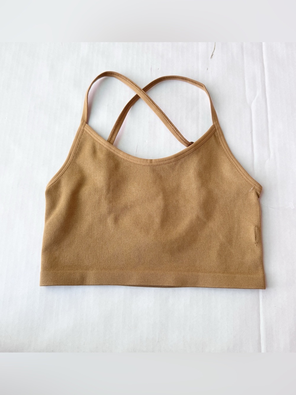 Aerie Offline New Ribbed Cropped Tank in Caramel Brown
NWOT